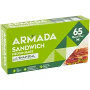 Armada Resealable Sandwich Bags 65 pack