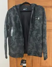 Salt Life SLX Frontliner Camo Performance Fleece Water Resistant Jacket Hoodie S