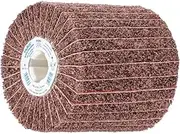 PFERD Polinox PNZ Abrasive Roller | 100 x 100 mm, Wedge Groove 19 mm, Corundum A80, Medium | 44641108 - for a Coarse Cutting Pattern