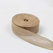 Jute Burlap Craft Ribbon, Natural Hessian Arts Band for DIY Gift Wrapping for Christmas Party Decoration(1.5cm x 10M)