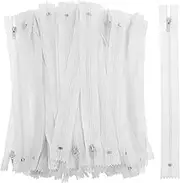 VICASKY 100PCS 20cm Nylon Invisible Zippers Sewing for Tailor Sewing Crafts, Dresses, Skirts Sewing and Crafts for Clothing Bags Fabric for Sewing Machine Patchwork Cotton Zipper with Metal Zip