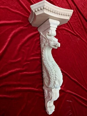 Wooden Shelf Carved wooden dragon corbel Unique Wall Bracket