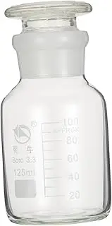 PRETYZOOM Glass Chemical Reagent Bottle Leakproof Wide Mouth Laboratory Container High Borosilicate Glass for Safe Experimentation for School Science Projects and Lab