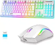L96 Wireless Keyboard Mouse Combo Rechargeable RGB Full Size Keyboard Ergonomic