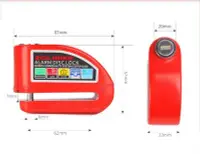在飛比找Yahoo!奇摩拍賣優惠-oli專業機車碟剎鎖警報鎖防盜器山地車 自行車鎖 碟剎鎖 報