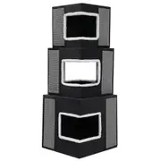 Paws & Claws 120cm Catsby Essendon Tower Cat Pet Scratch Play House Post Black