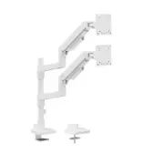 Brateck LDT81-C024P-W NOTEWORTHY POLE-MOUNTED HEAVY-DUTY GAS SPRING DUAL MONITOR