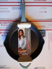 NEW CHRISSY TEIGEN 11 INCH ENAMELED CAST IRON SKILLET PAN