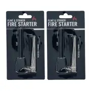 2Pk Emergency Flint Fire Starter Striker Magnesium Survival Lighter Camping Tool