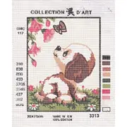 PUP & BUTTERFLY Tapestry Design Printed On Canvas #3313