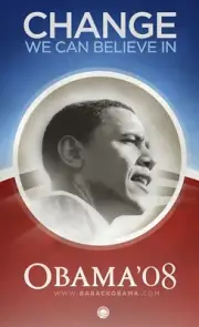 Barack Obama 2008 Change We Can Believe In Replica Campaign Bumper Sticker