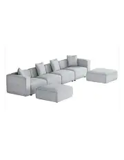 [Artiss] Modular Sofa Chaise Set 6-Seater in Grey