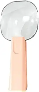 Qianly Dog Spoon with Bag Clip Dog Food Measuring Spoon Scale Kitten Accessory Feeding Feeder Pet Food Scooper Cat Measuring Cup, Pink