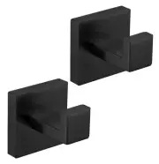 Taucent Bath Towel Hook Black2 Pack Robe Hook for Bathroom Matte Wall Mounted...