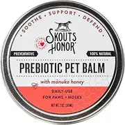 SKOUT'S HONOR Prebiotic Pet Balm - 100% Natural and Made with Manuka Honey, Soothes Dry, Itchy Paws and Noses - Safe for Cats and Dogs, 2oz