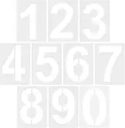 9 IN/22.9 CM Large Number Stencils Set (0-9), 10 Pcs Reusable Plastic Templates for Painting, Curb Address Numbers, Mailbox, Road Signs, Doors, Cars, Trucks, Windows, Games & More