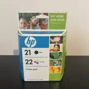 HP 21 22 Black and Color Combo Pack Ink Cartridges (C9509FN#140) New Exp 12/10