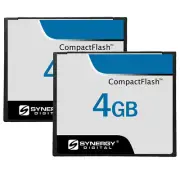 Synergy Digital 4GB Compact Flash Memory Cards - 30MB/s - Pack of 2