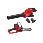 Milwaukee Handheld Blower Dual Battery + Hatchet Pruning Saw 18V Li-Ion Cordless