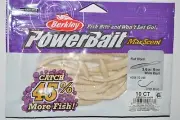 berkley powerbait maxscent max scent flat worm 3.6" white pearl drop shot