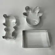 Ann Clark Holiday Cookie Cutter Set Elf Reindeer Rectangle