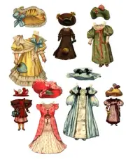 35+ Piece Victorian Girls Fashion Vintage Style Ephemera for Junk Journal etc