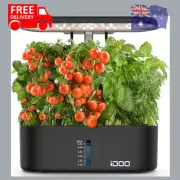 iDOO 10-Pod Hydroponics Growing System Indoor Herb Garden w/ LED Grow Light