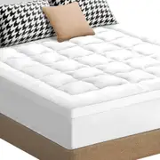 STARRY EUCALYPT Mattress Topper White Pillowtop Protector King 7cm