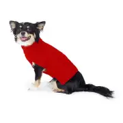 All Day Cable Knit Pet Turtleneck Sweater Red