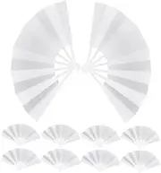 HOOTNEE 10pcs DIY Handheld Blank Paper Fans Lightweight Drawing Fans for Adults for Creative Projects Festivals Art Activities
