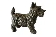 Mr Gecko Scottie Terrier Dog Statue Cast Iron Hand Made Antique Rust Door Stop