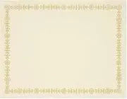 Hamilco Cream Color Vellum Certificate Cardstock Paper with Raised Print Border – 8 1/2 x 11" 65 lb Cover Card Stock for Printer - 50 Sheets