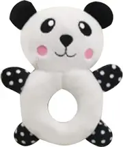 Soft Plush Dog Teething Doll, Cute Cartoon Panda Style Plush Dog Toy, Gum Massage Chew Toy for Small