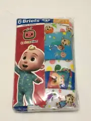 CoComelon Boys 6 Pack Underwear Briefs - Size 4T New