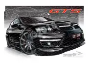 HSV Gts E3 E3 GTS SV PHANTOM BLACK A2 FRAMED PRINT (V254G)