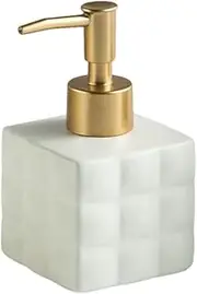 Countertop Soap Dispensers Simple Ceramic Hand Soap Dispenser Square Lotion Soap Bottle Unique Soap Pump Bottle for Bathroom Hotel Holiday Decor Liquid Hand soap Dispenser