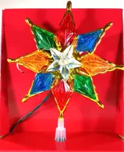 NEW Star Christmas Tree Topper Light up Multicolor by Holiday Time