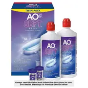 AoSept Plus Lens Solution 2 x 360ml + 1 Lens Case