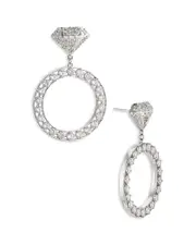 Nadri Bride Crystal Circle Earrings