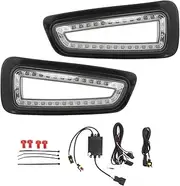 Brilluxa Daytime Running Lights, White LED DRL Compatible with Ford Raptor 2010‑2014, 12V DRL Lights, Car Front Running Lamps
