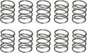 uxcell 10Pcs Compression Spring, 12mm OD, 1mm Wire Size, 15mm Free Length, Spring Steel Construction Extended Mechanical Compression Springs for Shop and Home Repairs, Silver Tone