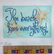 Hand painted Needlepoint Canvas Associated Talents The Beach Fixes Everything