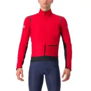 NEW Castelli Alpha Doppio RoS Jacket, Pompeian Red, Large Retail $400
