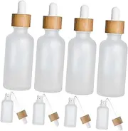WRITWAA Mini Essential Oil Bottles 8 Pack Glass Dropper Bottles Travel Containers Compliant for Aromatherapy