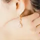 【Ficelle輕珠寶】午後邂逅｜桃花 粉晶 淡水珍珠 黃銅鍍18K金 耳環