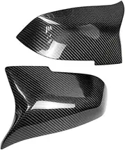 Carbon Fiber Mirror Covers Side Rearview Mirror Cover Cap Compatible with BMW 5 6 7 Series F10 F18 F11 F06 F07 F12 F13 F01 2014-16(Dry Carbon Fiber)