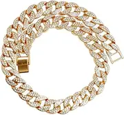 [BESPORTBLE] Necklace Charm Bracelet for Women Diamond Chain Fashion Jewelry for Women Link Chain Hip Hop Link Chain for Women Men Link Chain Silver Chain Bracelet for Men Alloy Golden