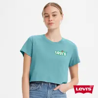 在飛比找蝦皮商城優惠-Levis 短版T恤 / 90年復古Logo / 湖水綠 女