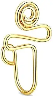 [Generic] Punk Spiral Clip On Nose Ring Vintage Geometric Gold Fake Nose Ring Curve Nose Cuff Hoop Ring Non Pierced Nose Ring Jewelry for Women