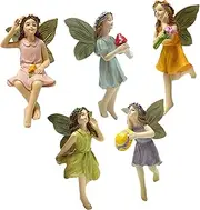 Abaodam 5pcs Potted Fairy Figurines Fairy Statue Flower Fairy Decoration Flower Pot Adornment Glass Containers Plant Decorations Botanical Decor Garden Miniatures Fairies Sculpture